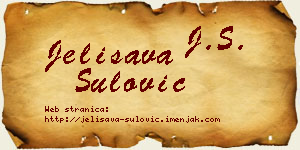 Jelisava Šulović vizit kartica